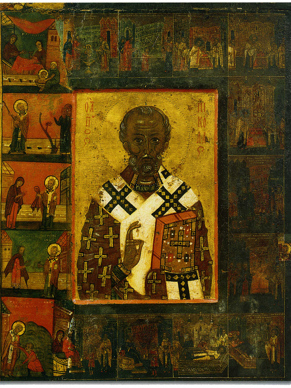 Святитель Николай Чудотворец, с житием (Новгородская) 