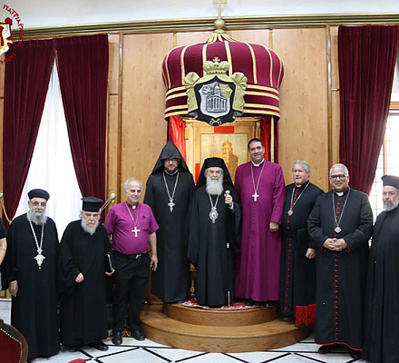 ВСТРЕЧА ЕГО БЛАЖЕНСТВА С ГЛАВАМИ ИЕРУСАЛИМСКИХ ЦЕРКВЕЙ
