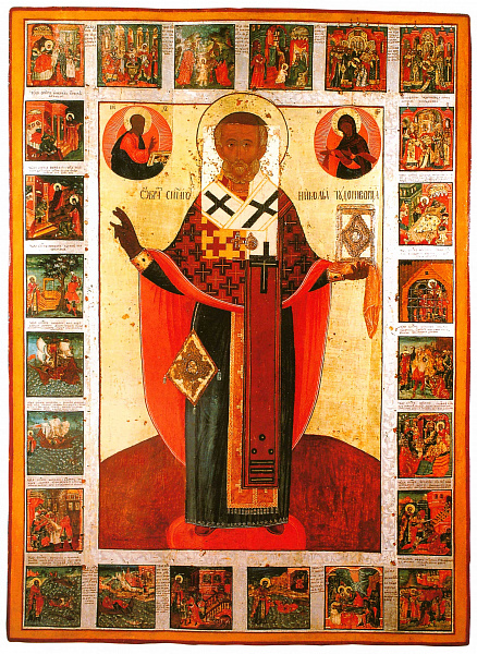 Никола Чудотворец, с житием и Никейским чудом (Нерехта)  