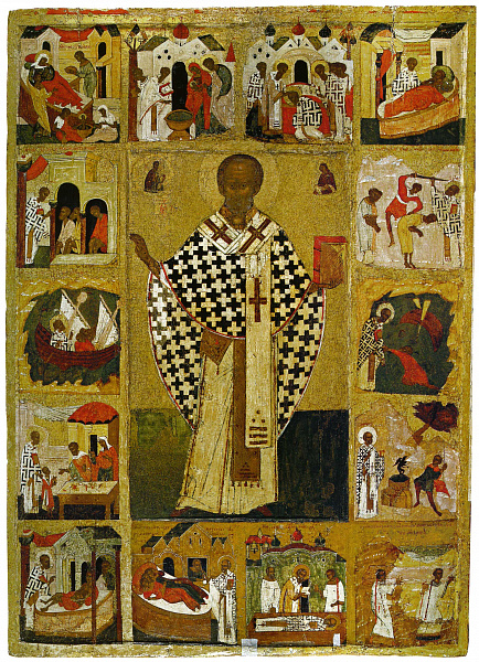 Никола Зарайский, с житием (Новгородская) 