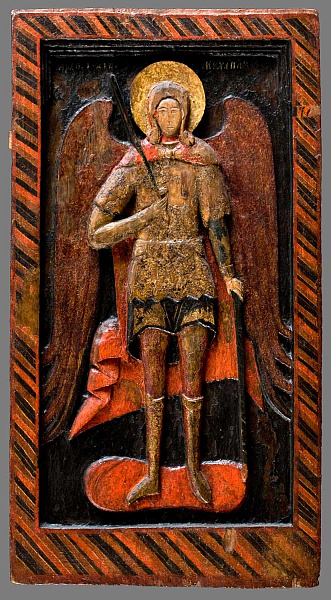 Архангел Михаил (резная икона)  