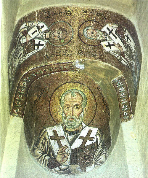 Благословляющий Николай Чудотворец, мозаика 