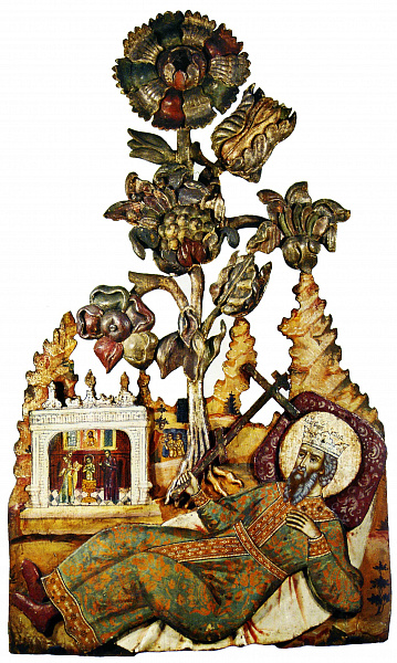 Равноапостольный князь Владимир Киевский, резная икона  