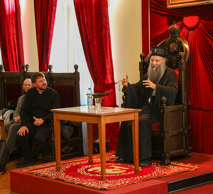 Патриарх Порфирий беседовал с епископом города Триеста доктором Энрико Тревизи