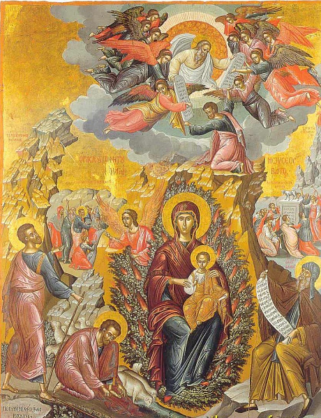 Неопалимая Купина (греческая икона)  