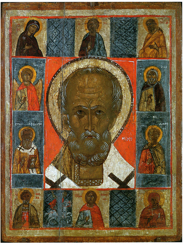 Николай Угодник, с избранными святыми 