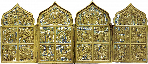 Двунадесятые праздники (складень-тетраптих)