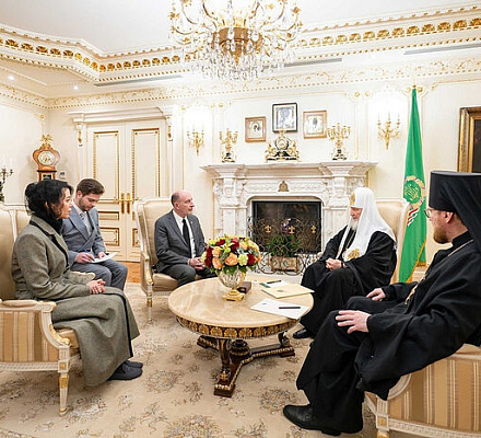 Святейший Патриарх Кирилл встретился с французским общественным деятелем Пьером де Голлем