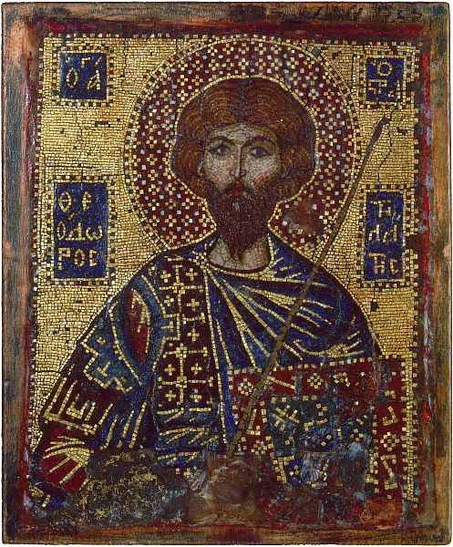 Вмч. Феодор Стратилат (византийская микромозаика)  