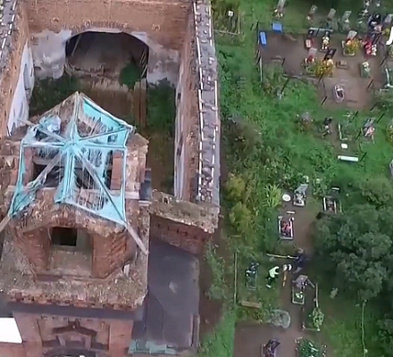 Durch 3D-Scannen kann die Verklärungskirche in der Nähe von Wolchow wiederhergestellt werden