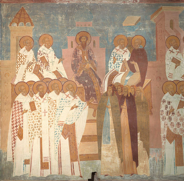 Шестой Вселенский собор (фреска Дионисия)