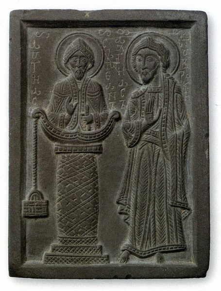 Преподобный Симеон Столпник и святой Ставрокий (двусторонняя) 