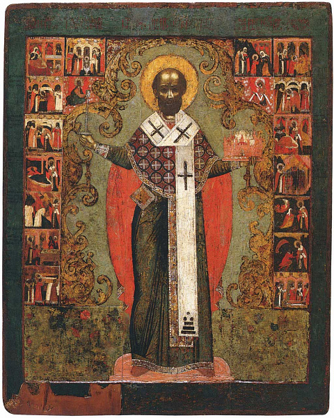 Никола Ратный, с житием и Никейским чудом  