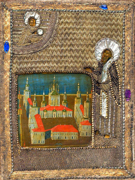 Преподобный Кирилл Новоезерский с монастырем