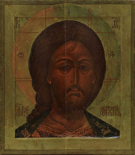 Спас оплечный (Господь Вседержитель), в окладе