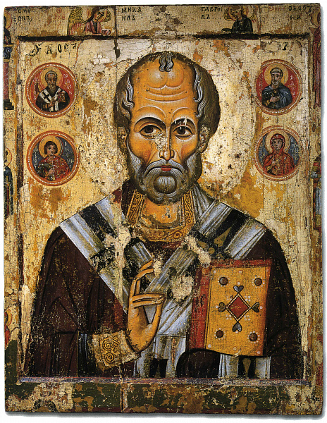 Николай Чудотворец, с медальонами (Новгородская)  