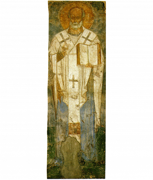 Святитель Николай Чудотворец, фреска (ростовая)