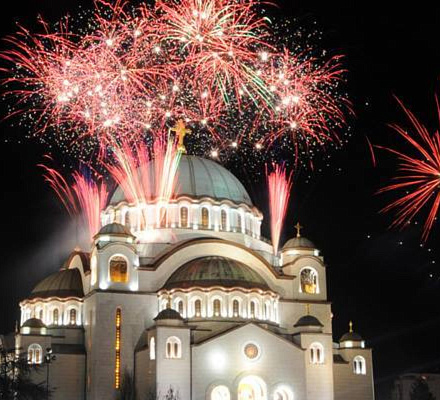 In Belgrad feierten Tausende von Gläubigen gemeinsam das serbische Neujahr