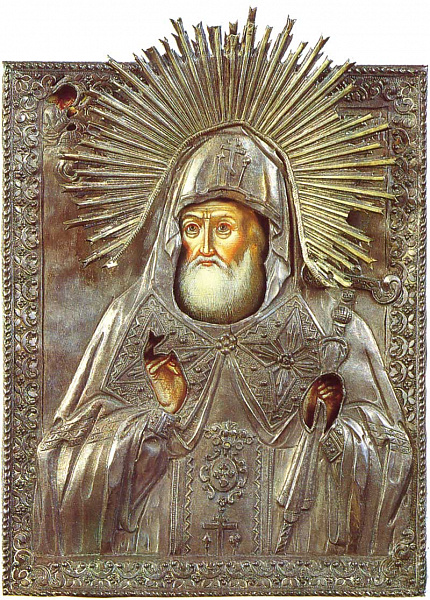 Святитель Митрофан Воронежский, икона в окладе 