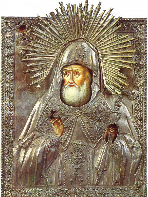 Святитель Митрофан Воронежский, икона в окладе 