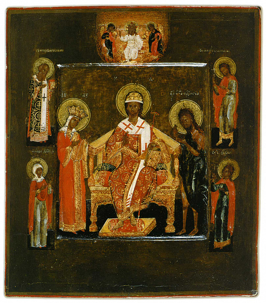 Предста Царица, со святыми на полях