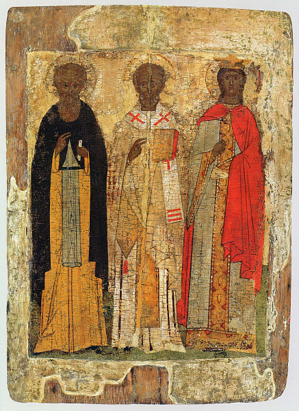 Прпдб. Сергий Радонежский, св. Николай Чудотворец и вмч. Екатерина 