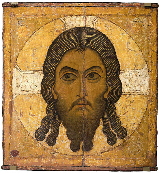 Спас Нерукотворный, на чрепии (двусторонняя выносная икона)