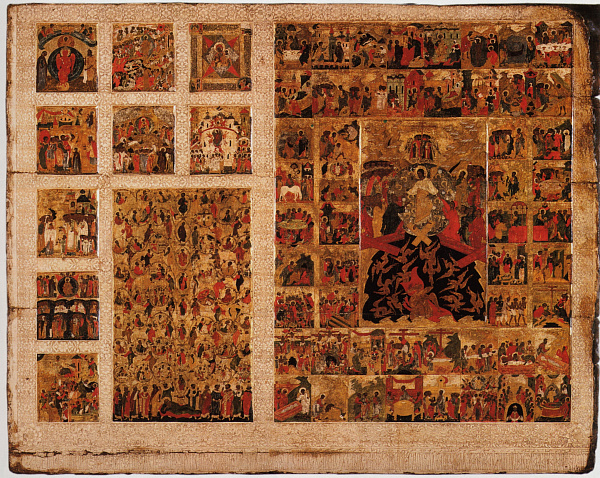 Воскресение Христово (с клеймами праздников)