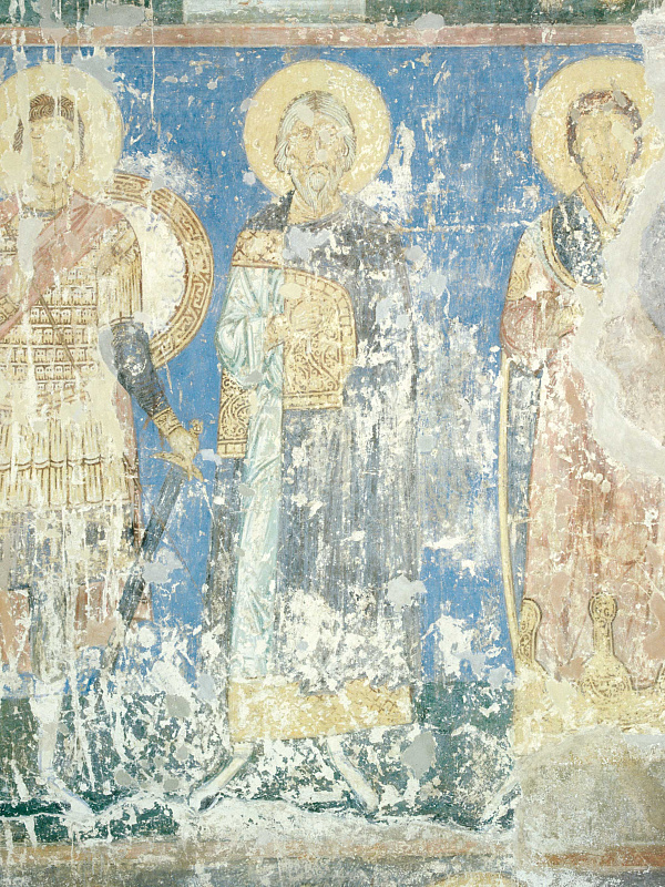 Мученики Севастийские Орест, Авксентий и Евстратий, фреска