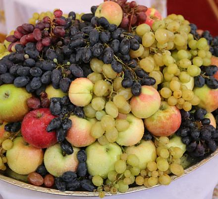 Orthodoxe Christen feiern die Verklärung des Herrn oder 'Apfelretter'