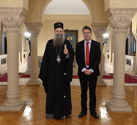 Патриарх Порфирий пообщался с новым послом Сербии в Украине
