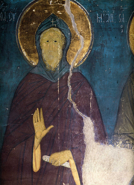 Преподобный Симеон Столпник (фреска)