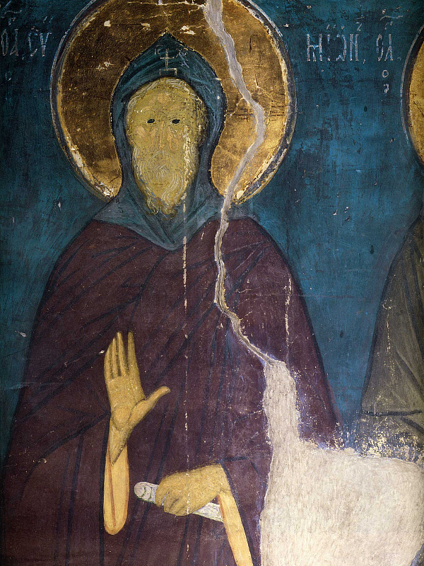 Преподобный Симеон Столпник (фреска)