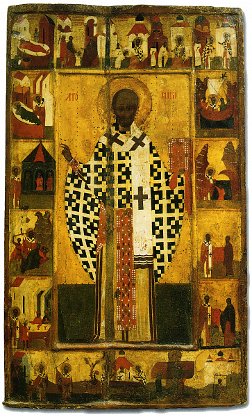 Св. Николай, архиепископ Мирликийский, с житием  
