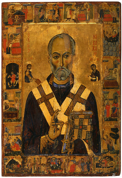 Николай Чудотворец, с житием (Синайская)  