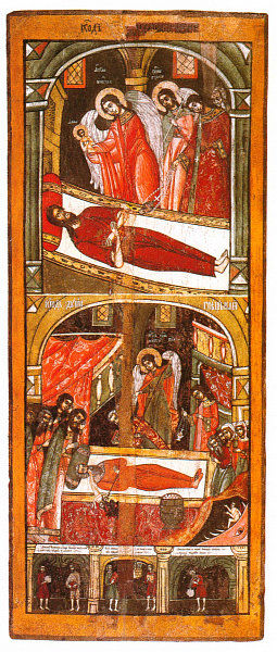 Притча об исходе души праведной и души грешной