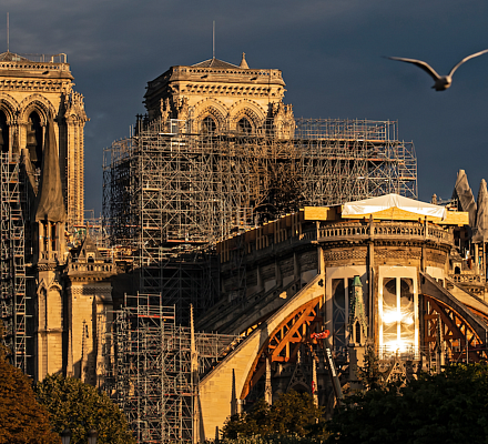 Die Krone Christi wird zur Anbetung in der Kathedrale Notre Dame getragen