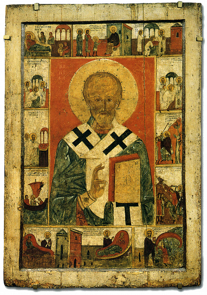 Никола поясной, с житием (Новгородская)  