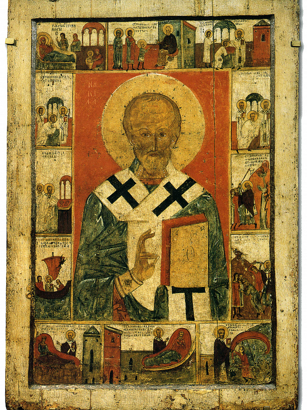 Никола поясной, с житием (Новгородская)  