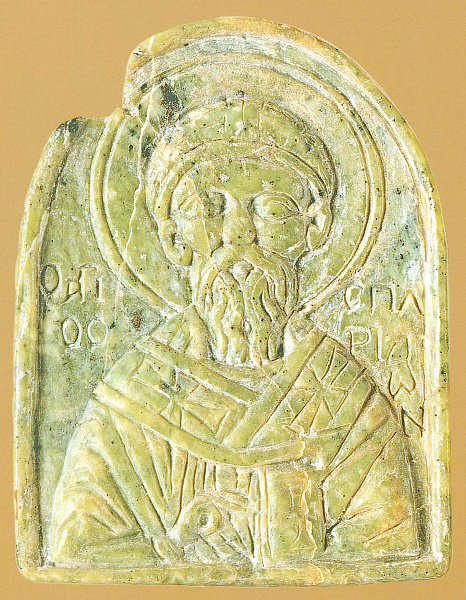 Св. Спиридон Тримифунтский (резьба, мрамор)  