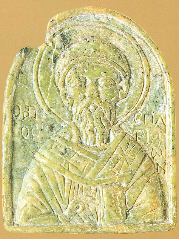 Св. Спиридон Тримифунтский (резьба, мрамор)  