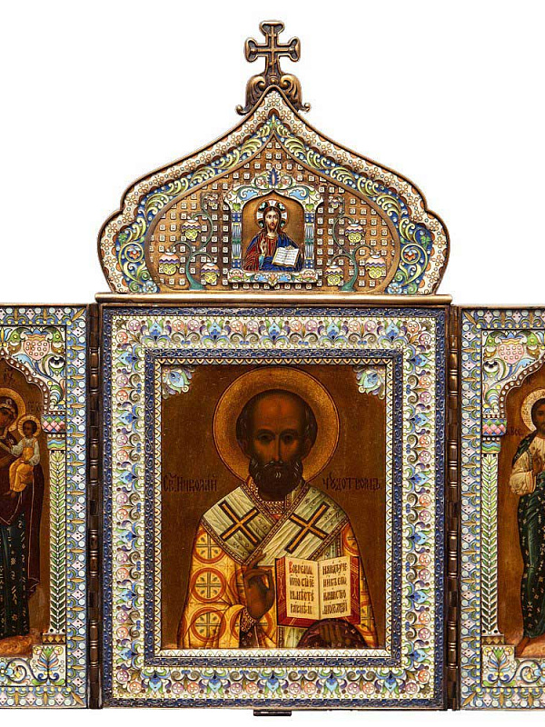 Святитель Николай Чудотворец (трехстворчатый складень)  