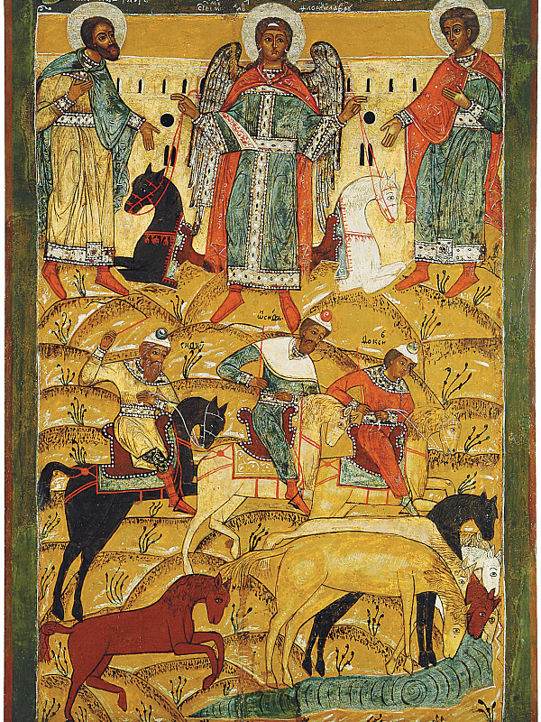 Чудо архангела Михаила о Флоре и Лавре (Каргопольская икона)