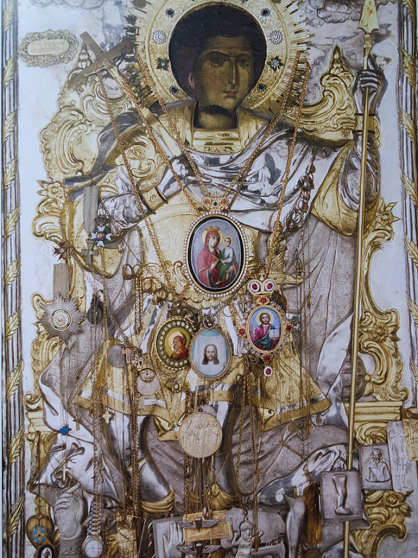 Икона Георгия Победоносца из монастыря Ксенофонт