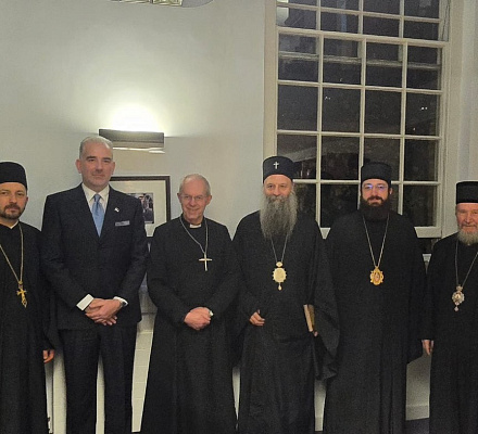 Патриарх Сербский Порфирий в Лондоне: сердечная встреча с Архиепископом Кентерберийским Иустином