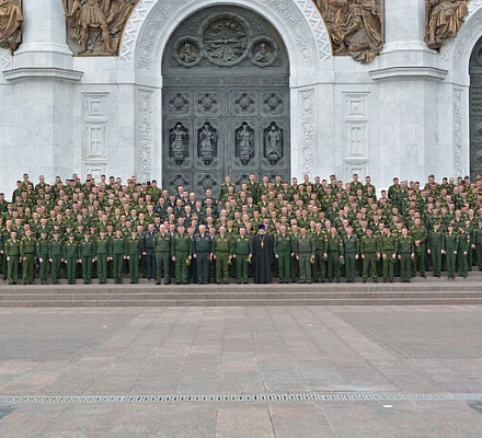 Состоялся благодарственный молебен для выпускников Военного университета имени князя Александра Невского