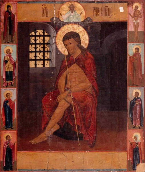 Спас Полунощный: Христос в темнице, со святыми на полях