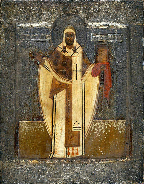 Святитель Леонтий, епископ Ростовский (в окладе) 