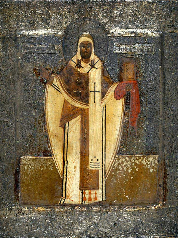 Святитель Леонтий, епископ Ростовский (в окладе) 