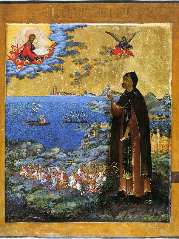 Святой князь Александр Невский с элементами жития